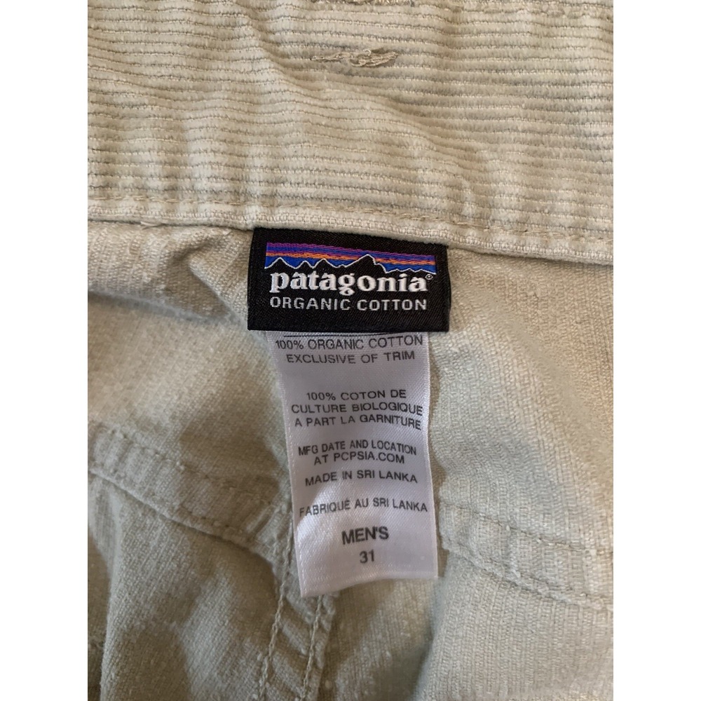 Patagonia Corduroy Pants Mens 30x31 Organic Cotton Beige Straight Gorpcore Cords - Picture 6 of 15